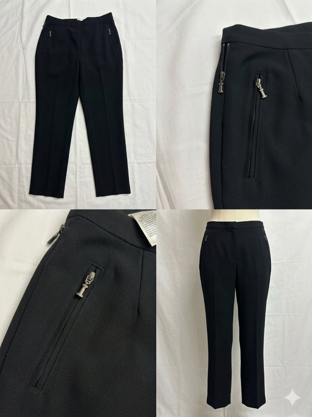 IZOD Black Zipper Pocket Dress Pants Slacks Size 14